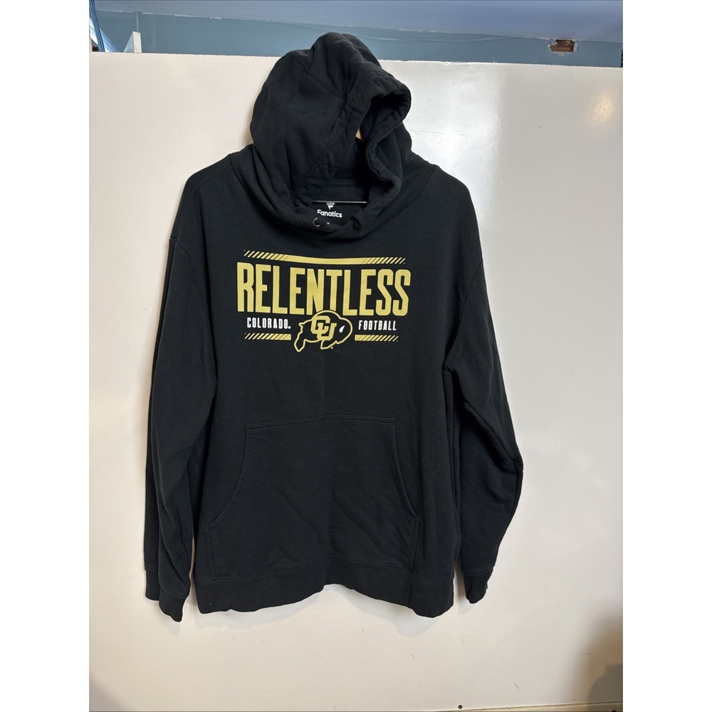 Colorado Buffaloes Hoodie Sweatshirt Adult Size 2XL Black Pullover Fanatics